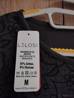 Bavlněné šedé triko Lelosi s detaily - 3