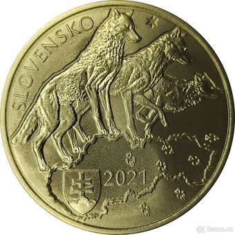 5 euro Slovensko pam. mince s motivy zvířat 2021 - 2023 UNC - 3