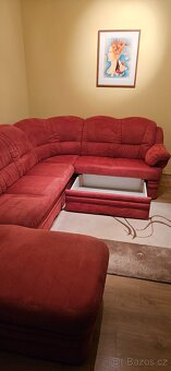 Rohová sedací souprava rozkládací s úložným prostorem - 3