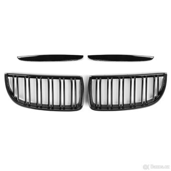 Černé ledvinky grill BMW E90 e91 e92 lesklá černá nové - 3