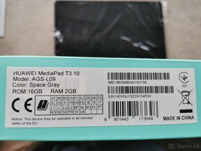 Tablet Huawei MediaPad T3 10 - Space Gray - NOVÝ - 3