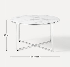 Kulatý konferenční stolek se skleněnou deskou - 3