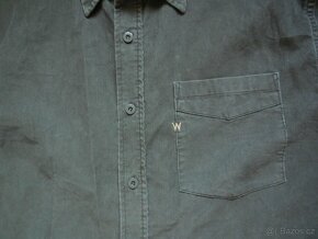 pánská Wrangler khaki košile, manšestr , dl. ruk, XL/43 - 3