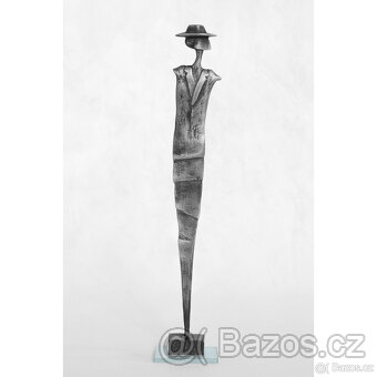 Socha muže kov dekorace originální umění cín soška - Elegán - 3