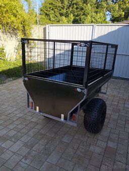 SHARK WOOD 550, vozík za čtyřkolku, černý + zvýšené bočnice - 3
