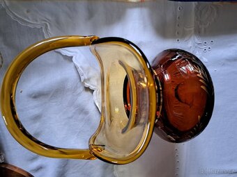 Skleněná váza. Medové sklo - 3