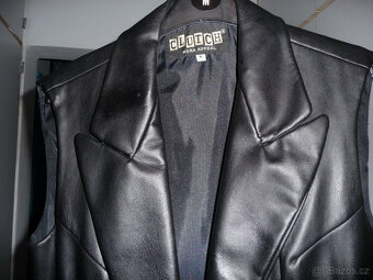 Vesta kožená prodloužená dámská, vel.40 - 3