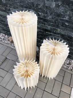 Dekorační bílý stojan 3 ks (80-60-40 cm x 30 cm) - 3
