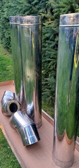 Prodám 3 nerez komínové roury a 2 nerez kolena - 3