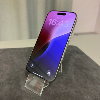 iPhone 16 Pro 256GB natural titan, 100% baterie, záruka - 3