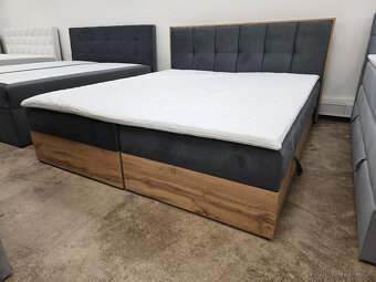 Nová boxspring postel LOLLI 7 180x200 cm tmavě šedá - 3