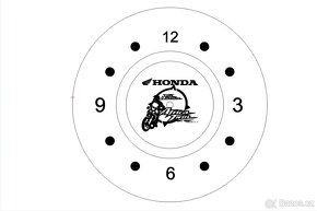 Hodiny nástěnné kotouč Yamaha, Honda - 3