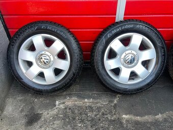 Original ALU kola VW 15" 7J ET47 + zimní pneu 195/65/R15 - 3