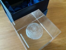 Skleněné těžítko - kostka - zeměkoule - reklamní - 3