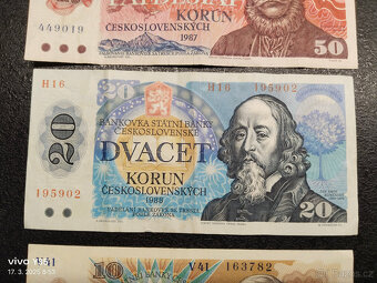 Bankovky Československo 1985 - 1988 - 3