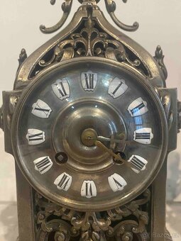 Prodám tří-dílný francouzský krbový hodinový set - 3