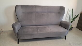 Troj sedak a křeslo šede barvi - 3