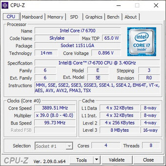INTEL CORE I7-6700 - 3