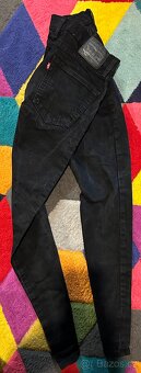 LEVIS SLIM PÁNSKÉ BLACK DŽÍNY W 34 L 34 - 3