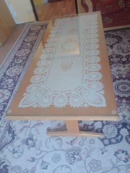 Konferenční stolek se sklem – za odvoz (Zubří) - 3