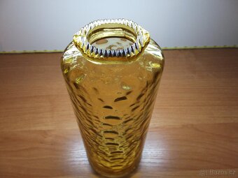 Retro ambrová pěkná velká váza. - 3