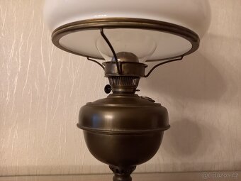 mosazná petrolejová lampa - 3