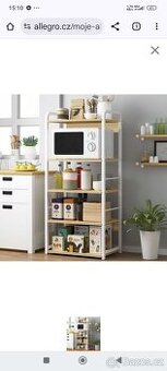 Kuchyňský regál GIORGIO, bílá/dub sonoma - 3