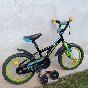 Dětské kolo KROSS RACER 3.0 16″ 2022 BLACK/LIME/BLUE GLOSSY - 3