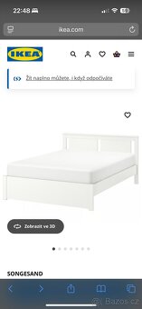Postel s matrací Ikea 140x200 cm - 3