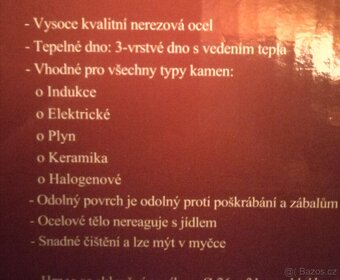 Gastro hrnec velký objem nerez 11,1l vhodný na indukci atd - 3
