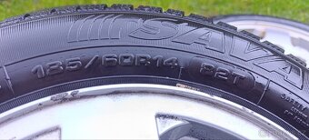 ALU R14 5x100 škoda fabia vč zimního obutí - 3