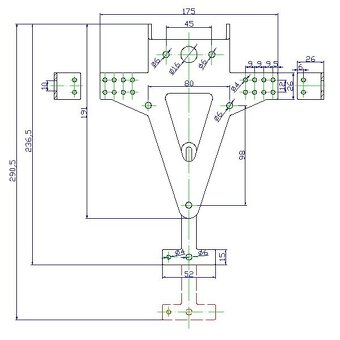Držák SPZ nastavitelný, černý - 3
