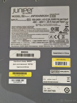 Juniper MX204 + 2x ICX 7650-48F + 7450-24 - 3