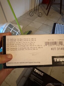 VW T5 Thule 751 patky na střešní nosič. - 3