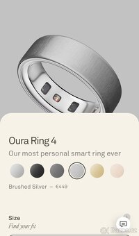 Oura Ring Gen4 Brushed silver velikost 11 - 3