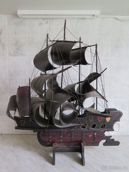 Starý model plachetnice - dekorace - 3