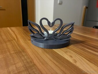 Originální svícen - Zamilované labutě - 3