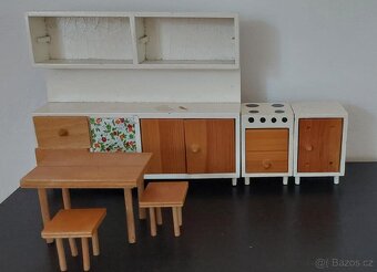 Dřevěný nábytek pro panenky - 80. léta - 3