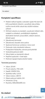 Naftové topidlo s odvodem spalin 20 kW - 3