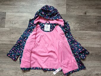Jarní dětská holčičí modro-puntíkatá bunda,5-6 let - 3
