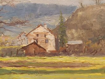 Obraz Jan Medek, Statek 1956 olej na desce 34x43 - 3