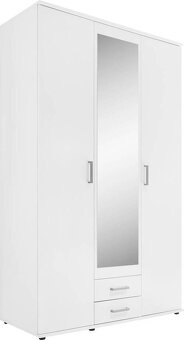 Nová šatní skříň, bílá, 120 cm šířka. - 3