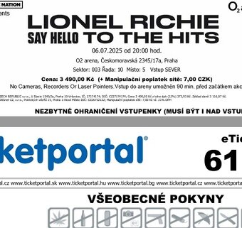 LIONEL RICHIE - SAY HELLO TO THE HITS TOUR - 3