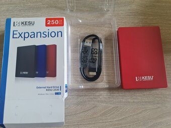 250Gb 2.5 externí disk USB 3 barva modrá nový - 3