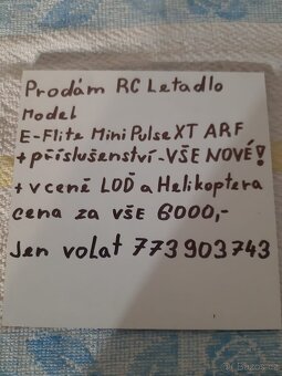 RC LETADLO E-FLITEXT RRF MINI PULSE - 3