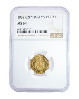 Svatováclavský dukát 1932, certifikace NGC MS 64 - 3