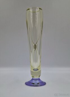 váza z čirého skla, na dvě květiny, 26 cm - 3