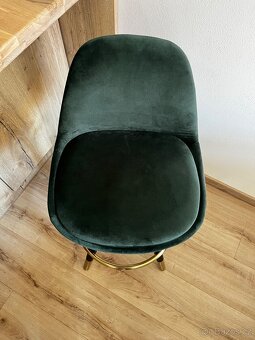 Barová židle tmavě zelená - 3