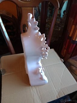 Pěkné funkční růžové porcelánové hodiny - 3