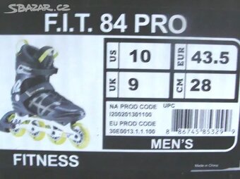Pánské kolečkové brusle K2 F.I.T. 84 YELL vel. 43,5. Nové - 3